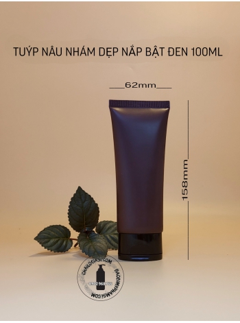 TUÝP NÂU NHÁM DẸP NẮP BẬT ĐEN 100ML