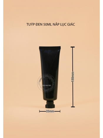 TUÝP ĐEN 50ML NẮP LỤC GIÁC