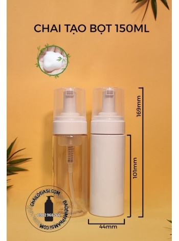 CHAI TẠO BỌT 150ML  VÒI NHỰA 