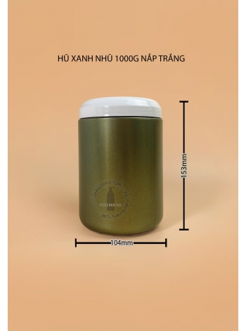 HŨ XANH NHŨ 1KG NẮP TRẮNG
