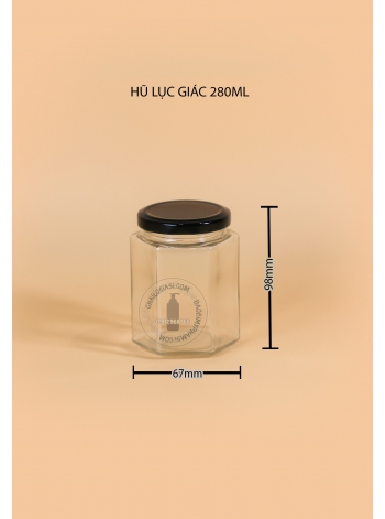 HŨ LỤC GIÁC 280ML ( Thùng 105 hũ )