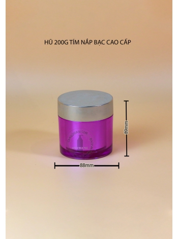 HŨ TÍM NẮP BẠC 200G CAO CẤP