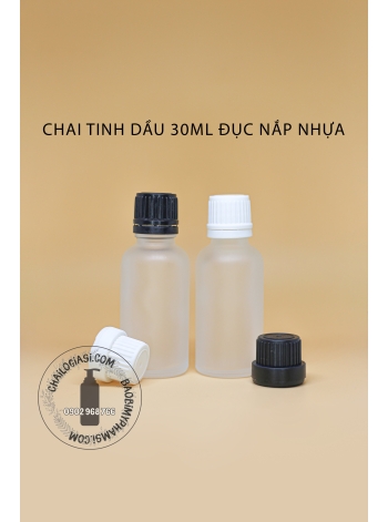 CHAI TINH DẦU 30ML MỜ NẮP NHỰA