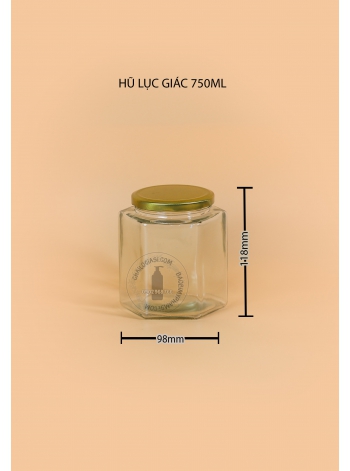 HŨ LỤC GIÁC 750ML (Thùng 45 hũ )