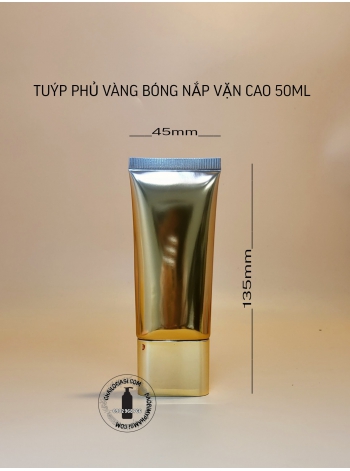TUÝP DẸP PHỦ VÀNG BÓNG NẮP VẶN CAO 50ML