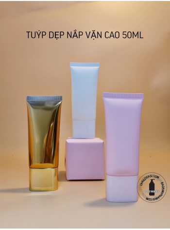 TUÝP DẸP TRẮNG, HỒNG NHÁM NẮP VẶN CAO 50ML
