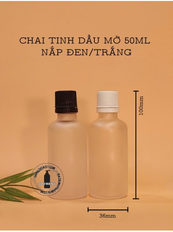 CHAI TINH DẦU 50ML MỜ NẮP NHỰA