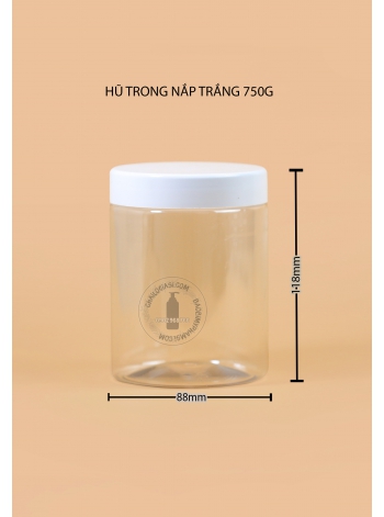HŨ TRONG NẮP TRẮNG 750ML