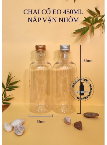 CHAI CỔ EO 450ML NẮP VẶN NHÔM