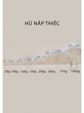 HŨ TRONG NẮP THIẾC 800G