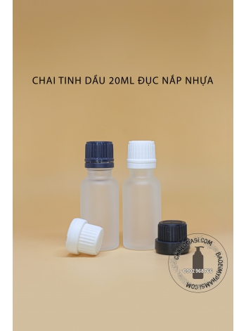 CHAI TINH DẦU 20ML MỜ NẮP NHỰA