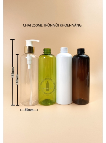 CHAI 250ML TRÒN VÒI DÀI KHOEN
