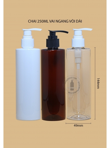 CHAI 250ML VAI NGANG VÒI DÀI