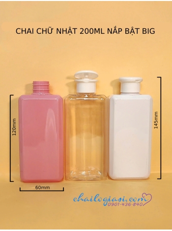 CHIA CHỮ NHẬT 200ML NẮP BẬT BIG