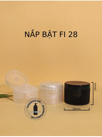 NẮP BẬT SỌC F28 (TRẮNG, TRONG, ĐEN)