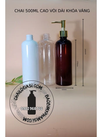 CHAI 500ML CAO VÒI DÀI KHOÁ XI F28