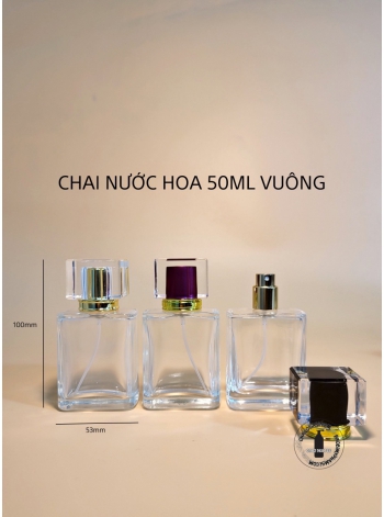 CHAI NƯỚC HOA 50ML VUÔNG 