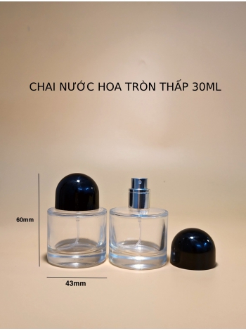 CHAI NƯỚC HOA TRÒN THẤP 30ML