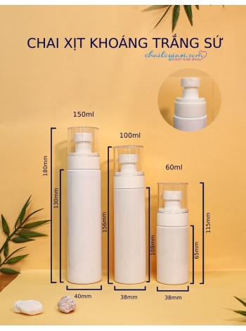 CHAI XỊT KHOÁNG TRẮNG SỨ