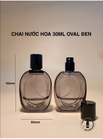 CHAI NƯỚC HOA 30ML OVAL ĐEN