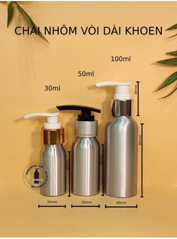 CHAI NHÔM VÒI DÀI XI F24 (VÀNG, BẠC, 1 SỌC)