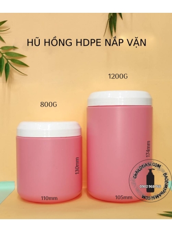 HŨ HỒNG HDPE NẮP VẶN 800ML