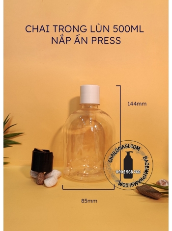 CHAI TRONG LÙN 500ML NẮP ẤN PRESS