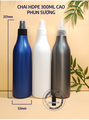CHAI HDPE 300ML CAO PHUN SƯƠNG