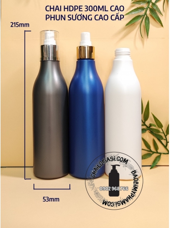 CHAI HDPE 300ML CAO PHUN SƯƠNG CAO CẤP