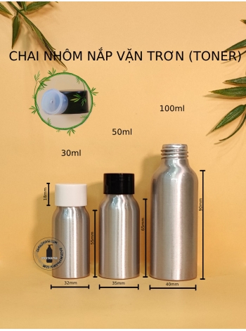 CHAI NHÔM NẮP VẶN TONER F24 ( NÚT CHẶN + 400đ)