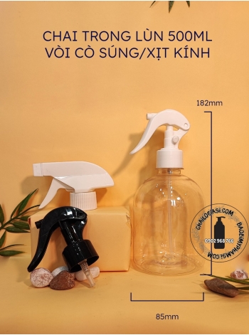 CHAI TRONG LÙN 500ML TRÒN LÙN VÒI CÒI SÚNG
