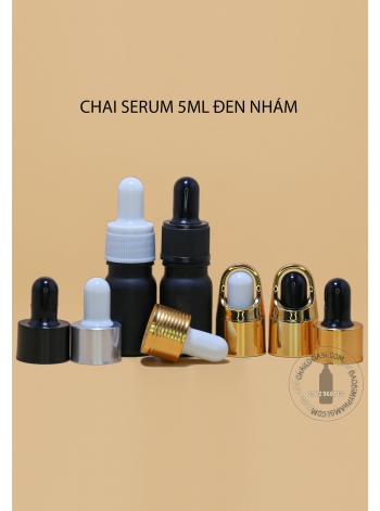 CHAI SERUM 5ML ĐEN NHÁM ( nhiều loại khoen ) 