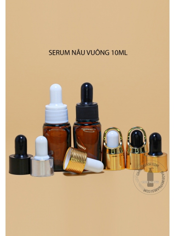 CHAI SERUM NÂU VUÔNG 10ML (nhiều loại khoen) 480 THÙNG