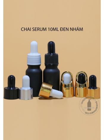 CHAI SERUM 10ML ĐEN NHÁM ( nhiều loại khoen ) 
