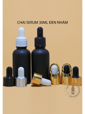 CHAI SERUM 30ML ĐEN NHÁM ( nhiều loại khoen ) 