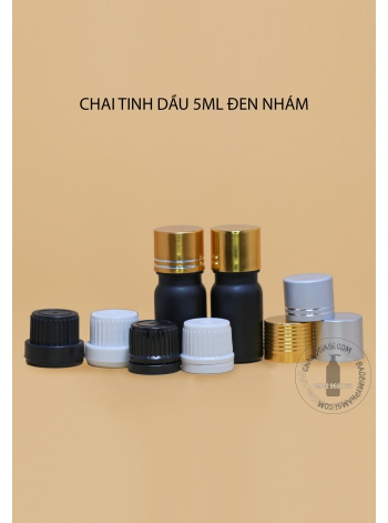CHAI TINH DẦU 5ML ĐEN NHÁM 