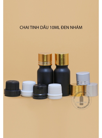 CHAI TINH DẦU 10ML ĐEN NHÁM 