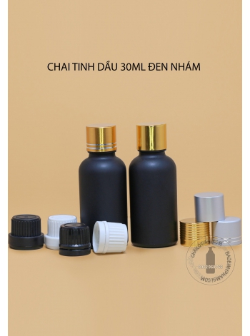 CHAI TINH DẦU 30ML ĐEN NHÁM 
