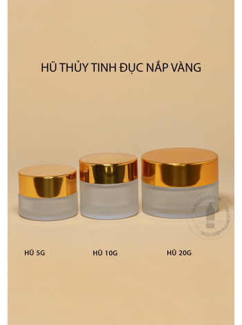 HŨ THỦY TINH 10G NẮP VÀNG