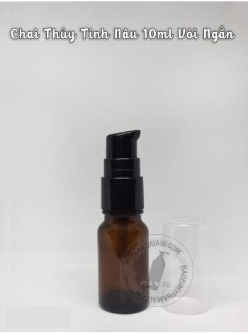 CHAI THỦY TINH NÂU 10ML VÒI NGẮN