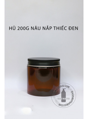 HŨ NÂU 200G NẮP THIẾC ĐEN