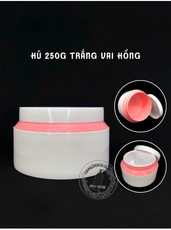 HŨ NHỰA 250G TRẮNG VAI HỒNG