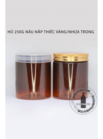 HŨ NÂU 250G CAO NẮP TRONG/NHÔM VÀNG