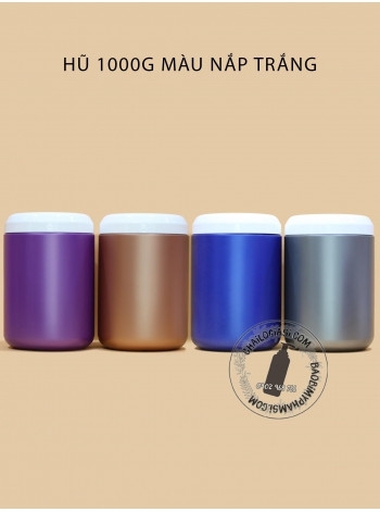 HŨ NHỰA MÀU 1KG NẮP TRẮNG (30 Bành)