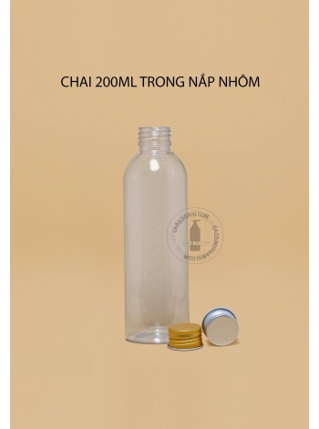 CHAI  200ML TRONG TRÒN NẮP NHÔM  F24 ( BẠC, VÀNG)