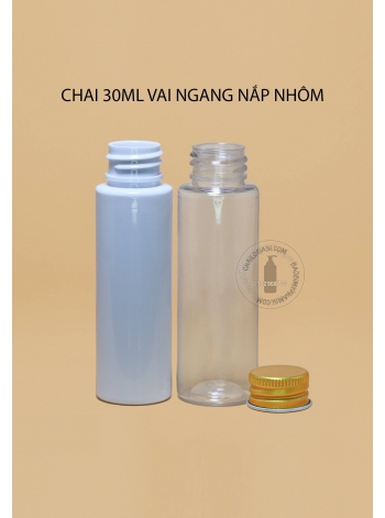 CHAI 30ML VAI NGANG NẮP NHÔM F20 ( BẠC, VÀNG)