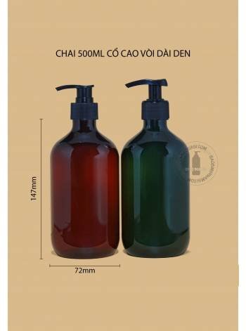 CHAI 500ML CỔ CAO VÒI DÀI 