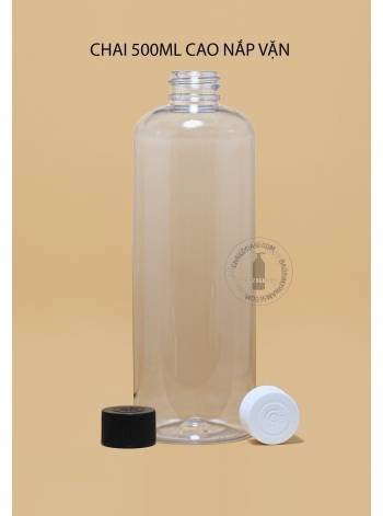 CHAI NHỰA 500ML CAO NẮP VẶN 