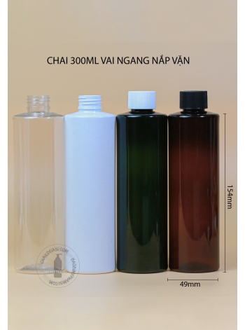 CHAI 300ML VAI NGANG NẮP VẶN TONER ( NÚT CHẶN + 400đ)