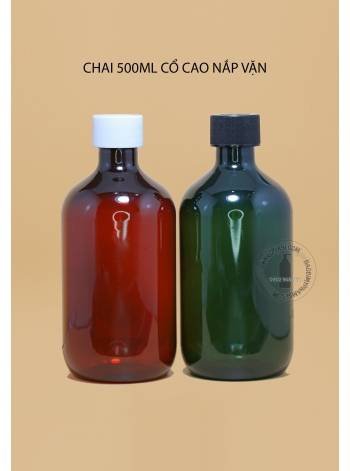 CHAI NHỰA 500ML CỔ CAO NẮP VẶN
